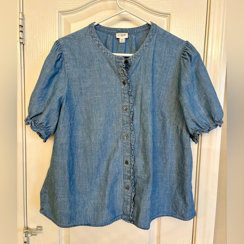 J Crew Chambray Puff Sleeve Ruffle Placket


100% cotton. Smoke-free home. - Picture 3 of 11